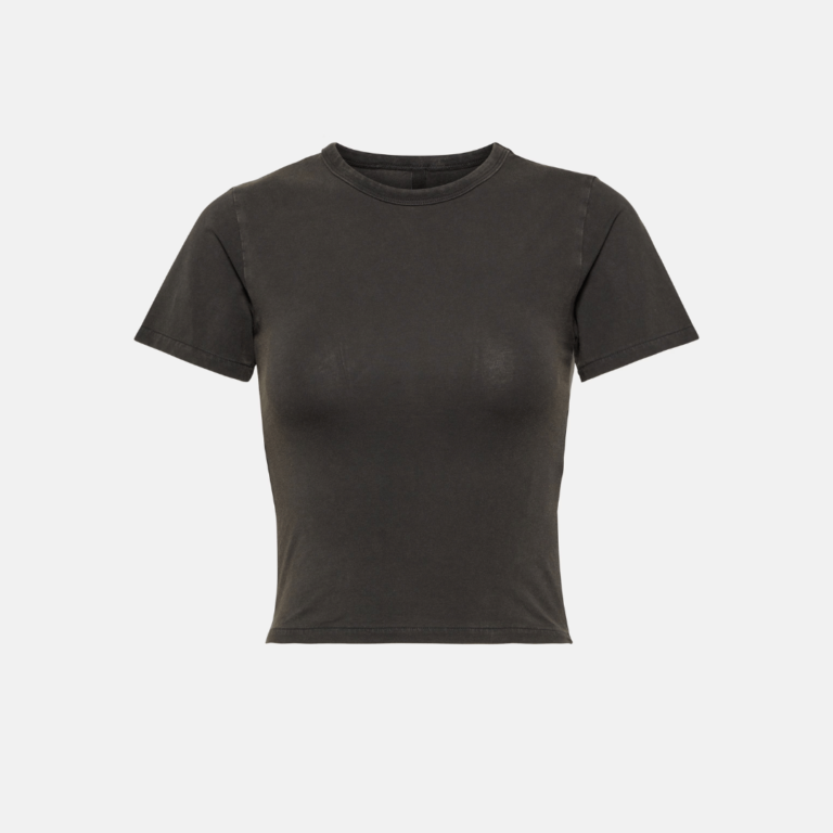 Women Black Cropped T-shirt